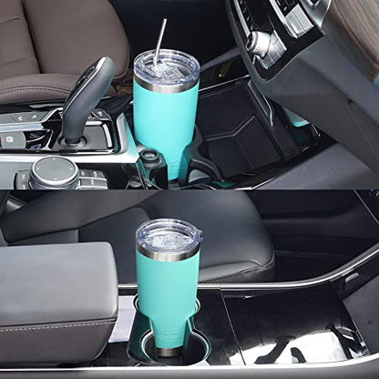 WETOWETO 20oz Insulated Stainless Steel Tumbler, Double Wall Vacuum Leak-proof Travel Coffee Mug, Powder Coated Water Cup (Cyan, 1 Pack) - color: A2-Cyan, style: Tumbler, 1 Lid