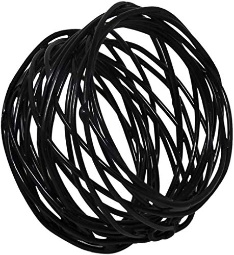 ITOS365 Handmade Round Mesh Black Napkin Rings Holder for Dinning Table Parties Everyday, Set of 12 - color: Black
