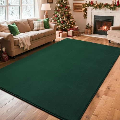 Przemy 5x7 Green Super Soft Area Rug for Living Room Bedroom | Washable Thickened Memory Foam Rugs, Modern Aesthetic Indoor Carpet for Kids Boys Girls Room Dorm Playroom Home Decor - color: Green, size: 5' x 7' (Rectangular)