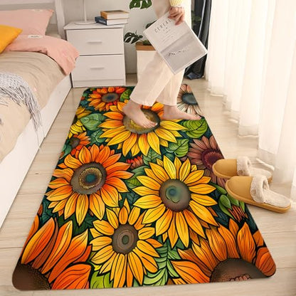 Non-Skid Low Pile Sponge Foam Door Entry Rug for Bathroom Mat,Separate Tub Shower Skid Proof Rugs, Home 3D Optical Illusion Rug Non Slip Bath Mats Welcome Mat 47 x 17.5 inches - color: Multi1