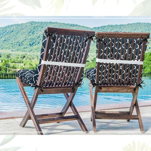 Hoteam 4 Set Outdoor Patio Chair Cushions 20 x 42 in Deep Seat Waterproof Patio Cushions Set for Furniture Replacement Removable Seat and Back (Lantern) - style: Lantern