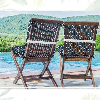 Hoteam 4 Set Outdoor Patio Chair Cushions 20 x 42 in Deep Seat Waterproof Patio Cushions Set for Furniture Replacement Removable Seat and Back (Lantern) - style: Lantern