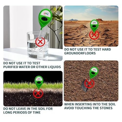 Soil Moisture Meter, Hygrometer Soil Tester for Plants, Moisture Sensor, Soil Moisture Sensor Without Battery, Ideal Garden Tool for Lawn, Indoor and Outdoor Use (3)