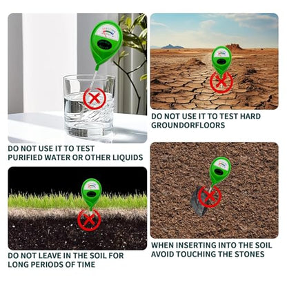 Soil Moisture Meter, Hygrometer Soil Tester for Plants, Moisture Sensor, Soil Moisture Sensor Without Battery, Ideal Garden Tool for Lawn, Indoor and Outdoor Use (3)