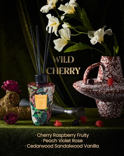 M&SENSE Reed Diffuser Set, Wild Cherry, 8.79 oz Natural Essential Oil | Non-Toxic Organic, Long-Lasting Fragrance, Ideal for Living Room, Bedroom, Gifts for Women - color: Wild Cherry