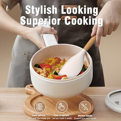 Silicone Cooking Utensils Set, Silicone Utensils for Cooking, 446° Heat Resistant Kitchen Utensil Silicone Spatula Sets, Kitchen Gadgets for Non-Stick Cookware BPA FREE (Cream White) - color: Cream White