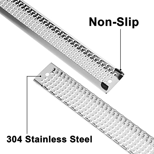 8-Inch Lemon Zester & Cheese Grater, 18/8 Stainless Steel, Blue | Fine 18/8 Stainless Steel Blade for Citrus, Parmesan, Ginger and Garlic, Soft Non-slip Handle, Cover, Dishwasher Safe - color: B-Blue