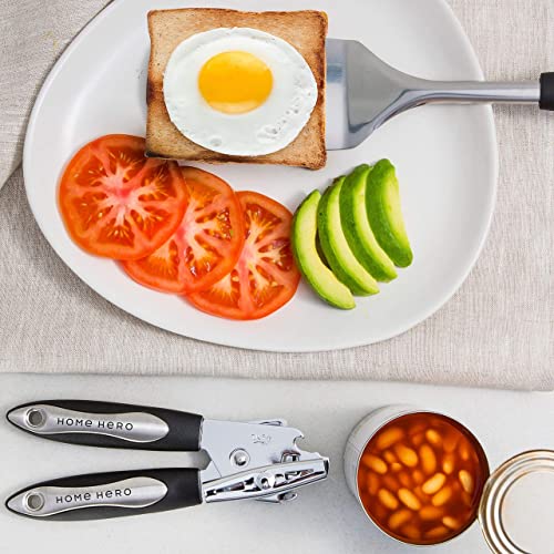 Home Hero Stainless Steel Kitchen Utensils Set - Heat-Resistant Silicone & Nonstick Tools - Durable Stainless Steel Kitchen Gadgets - Complete Kit Measuring Cups & Spoons - 41-Piece Set | Heat-Resistant Stainless Steel Kitchen Utensil Set - Measuring Cups