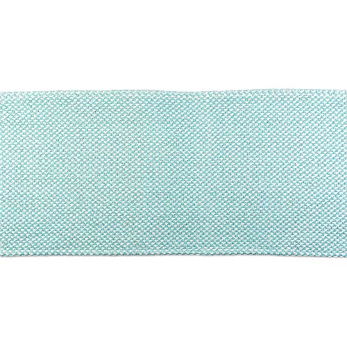 DII Woven Basics Collection 100% Cotton Knit Table Runner, 15x72, Aqua - color: Aqua, size: 15x72"