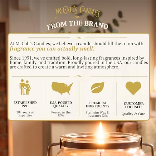 McCall’s Candles | Creme Brulee | Reed Diffuser Gift Set | USA-Poured Fragrance Oil | Vintage Reed Garden with Amber Glass Bottle | Rich Custard Topped with caramelized Sugar.