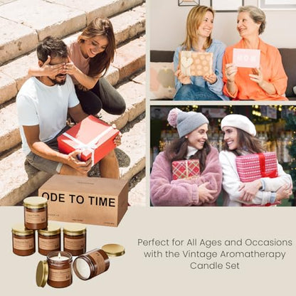 M&SENSE 6 Pack Candle Gift Set, Aromatherapy Scented Candle for Home Fragrance, Natural Soy Wax Candles for Stress Relief, Yoga, Long Lasting Small Jar Candle Gift Set for Birthday Housewarming - size: Gift Set
