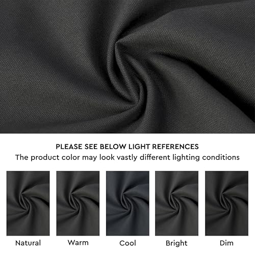Encasa XO Throw Pillow Covers, Cotton, No Inserts 12"x12" Charcoal Grey | Durable Cotton Canvas | Concealed Invisible Zipper | Ideal for DIY & Embroidery | Living Room & Couch | Set of 2 - color: Charcoal Grey, size: 12" x 12" (Pack of 2)
