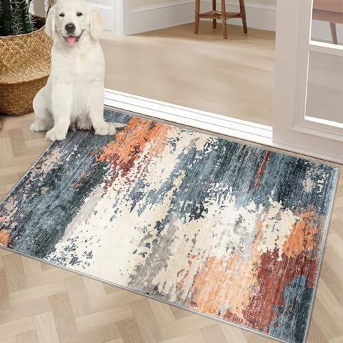 COMSLE Door Mat Soft Absorbent Indoor Front Entryway Rug Machine Washable Entrance Mats for Muddy Paws Non Slip Throw Rugs 20" x 32" Doormat for Inside Foyer Bedroom - Yellow - color: Mixed Yellow, size: 1'8" x 2'8" (Rectangular)