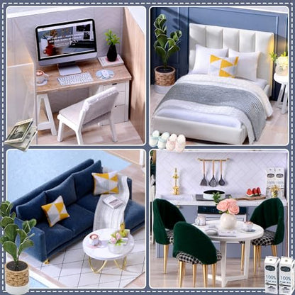 DIY Miniature Dollhouse Kit - Tiny House Modern Mini Scene Kit 3D Puzzles for Adults and Teenagers, Gifts for Women Teenagers Craft Lovers (Cozy Time) - style: Cozy Time