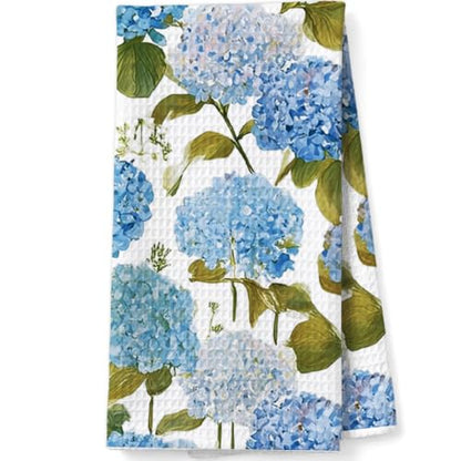 Hydrangea Floral Gifts Dish Towels for Women Hostess, Hydrangea Lover Waffle Weave Kitchen Towels for Farmhouse - color: Hydrangea