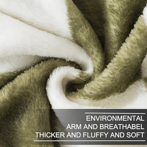 Richave Checkered Twin Size Blanket,Premium Lightweight Anti-Static 66x90 Inches Sage Green Throw Blankets for Twin/Twin XL Extra Long Bed,Couch, Sofa, Chair, Camping, Picnic,Sage Green - color: Checkered Green, size: Twin (90-Inch-by-66-Inch)