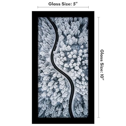 Americanflat 5x10 Picture Frame - Engineered Wood - Black | Shatter-resistant glass, wall or tabletop display with included easel, sawtooth hangers included - color: Black, size: 5x10