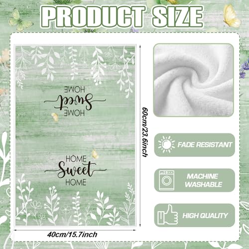 6 Pack Summer Floral Kitchen Towels Sets | Wildflower Hummingbirds Branches Hand Dish Towels for Kitchen Bathroom Home Supplies Housewarming Gift 16 - color: Green, style: Spring Nature