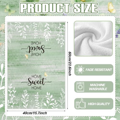 6 Pack Summer Floral Kitchen Towels Sets | Wildflower Hummingbirds Branches Hand Dish Towels for Kitchen Bathroom Home Supplies Housewarming Gift 16 - color: Green, style: Spring Nature