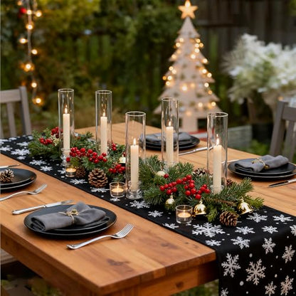 20 Pack Glass Hurricane Candle Holders 12.6" Open Ended Candlestick Tubes | Clear Bottomless Cylinders Holder Suitable Taper LED Candles for Wedding Party Christmas Table Centerpiece Decor