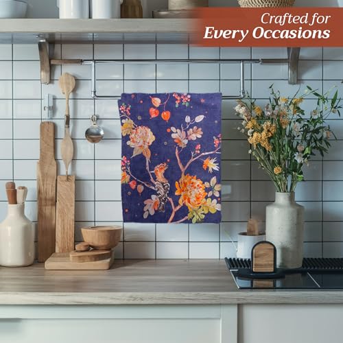 Maison d' Hermine Kitchen Towels Set of 3 Reusable 100% Cotton 27.50" x 20" | Cloth Tea Dish Towels Absorbent with Hanging Loop for Kitchen Dining Hotel Home Thanksgiving Christmas - Kelim - Infinity - color: 024 - Kelim - Infinity