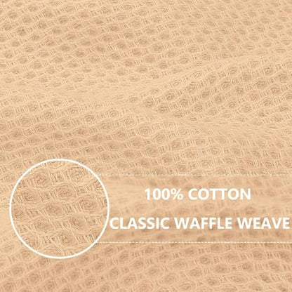 Homaxy 100% Cotton Waffle Weave Kitchen Dish Cloths 18-Pack, Apricot | 12 x 12 Inches, Ultra Soft Absorbent Dish Towels, Quick Drying Dish Rags with Hanging Loop - color: Apricot, size: 12 X 12 - 18 Pack