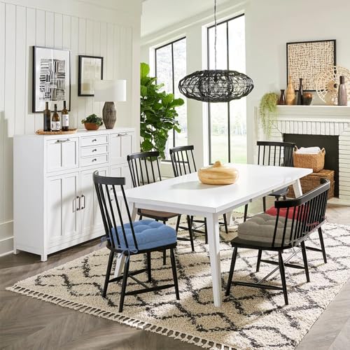 baibu Set of 2 Dining Chair Cushions, Dual-Layer Patent Design Memory Foam Kitchen Chair Cushions, Non-Slip Seat Pads with Ties, 16.5 x 16.5 x 3.5in, 2 Pack, Brown - color: Brown, size: 2 Count (Pack of 1)