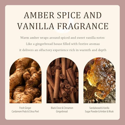 Winter Candle Gift Set for Women (2-Pack) - Gourmand, Fruity & Sweet Scented Soy Wax Candles, Clean Burning, Eco-Friendly, Cozy Home Decor Gift (8.8 oz Each) (Joyride Set No. 02)