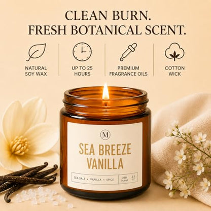 Candles for Home Scented, Aromatherapy Candle Gifts Sets for Women, 6 Pack 3.5oz Soy Wax Long Lasting Jar Candles Gift for Birthday Mother's Thanksgiving Day Present - color: Coconut Vanilla