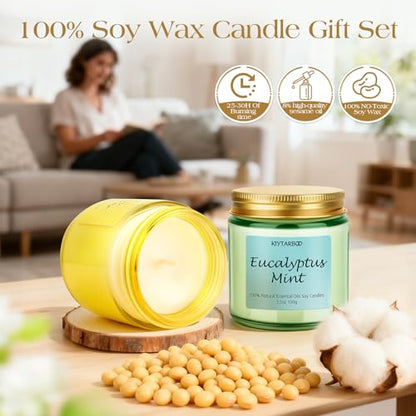 6 Pack Candle for Women- Scented Candles Set,Candles for Home Scented | Soy Wax Candles Bulk, Aromatherapy Candle Gifts Set for Women, Birthday, Valentine, Christmas, Anniversary Present