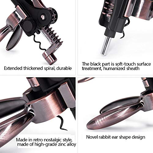 Zinc Alloy Rabbit Type Wine Bottle Opener, Manual Wine Bottle Opener Gift Box Set, Convenient And Durable, Multifunctional Portable Bottle Opener (Set of 2)