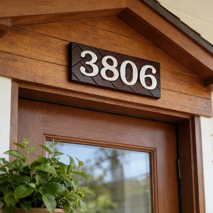 Personalized Vertical Address Plate,House Number Sign,House Numbers Sign for Outside,Custom Wood Address Numbers for House Modern House Numbers,Street Name Address Sign,Great Housewarming Gifts Idea (vertical address signs) - color: vertical address signs