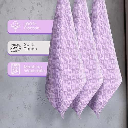 Lavender Cloth Napkins (Set of 12), 16x16 Inch, Diamond Weave, 100% Cotton, Soft, Durable, Machine Washable Table Linen Napkin for Luncheon, Cocktail Events, Celebrations & Daily Use - color: Lavender, size: 16" x 16" (Set of 12)