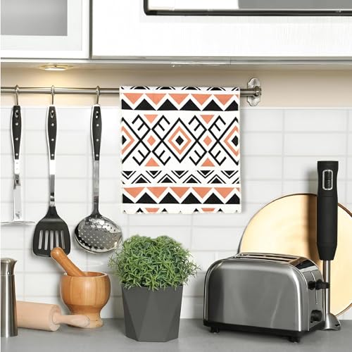 Western Kitchen Towels Set of 2 – 16x24 Inch Aztec Boho Hand Towels, Super Absorbent Microfiber Dish Cloths for Kitchen, Bath, RV & Camping, Gifts for Women - color: Western-2 Aztec