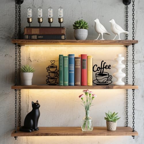 Metal Bookends Coffee Bookends Decorative Cute Book Ends for Shelves Bookshelf Home Office Desk Reading Decor Bookshelf Decor for Book Lovers Gift - style: Coffee Decorative Bookends