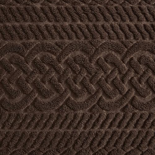 Nautica - Sherpa Throw Blanket, 50" x 60", Reversible & Soft Blanket for Couch or Bed, Cozy Bedding for Year Round (Declan Brown) - color: Declan Brown