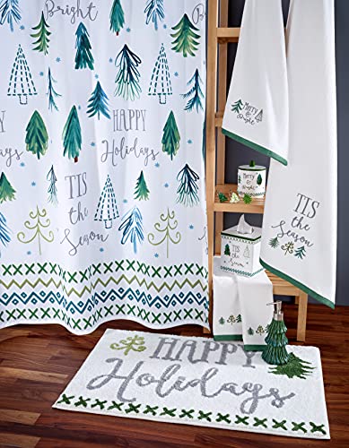 Avanti Linens - Hand Towel, Soft & Absorbent Cotton Velour, Holiday Bathroom Decor (Christmas Trees Collection) - size: Hand Towel