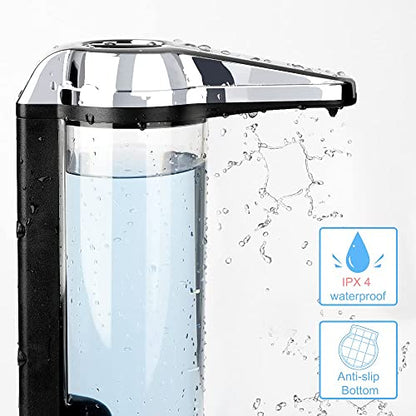 Secura 17oz Automatic Liquid Soap Dispenser, Touchless Battery Operated Hand Soap Dispenser with Adjustable Soap Dispensing Volume Control Dial, Personal Care Dispenser (Chrome-2Pcs) - color: Chrome, size: 500ml x 2