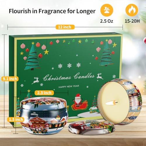 Christmas Gift Sets, 12 Bulk Home Aromatherapy Candles | Scented Candles with Fragrances, Gift for Women, Candlelight Dinner Spa Bath