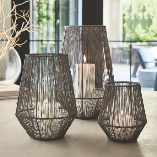 SBDS Candle Holder Tabletop Lantern Indoor Outdoor, 13.5", Metal Wire - size: 13.5"