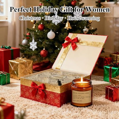 Scented Candles Gift Set,12 Pack Aromatherapy Candles for Home Scented, | Aromatherapy Jar Candle Gifts for Women, Natural Soy Wax Amber Candle Set, Scented Candles Set for Birthday Present - color: Amber