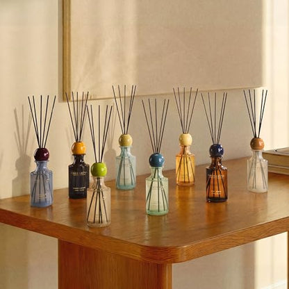 Reed Diffuser 8.5 oz Large Capacity Red Amber Scent | 6 Reed Sticks, Long-Lasting, Home Fragrance Oil Diffuser for Bathroom, Bedroom & Home Décor