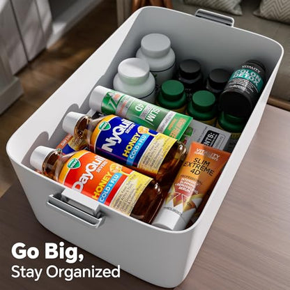 CTIME 3-Tier Medicine Organizer with Leather Portable Pill Case | Multipurpose Medical Box, Pill Organizer, Foldable Large Capacity, Clear Visible Lid, Ideal Gift for Elderly, Home Essential - size: Regular 3-Tier Set