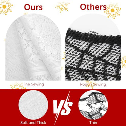 Lace Table Runner Christmas Table Runner White Farmhouse Boho Table Runner Coffee Table Runners Cotton Woven Table Runers Rectangular Lace Doilies for Wedding Bridal Shower Kitchen Dining Table Decor - size: 13 x 54 Inch, style: White
