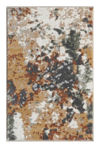 Keen Home Design Throw Rugs - 24"x36" Non-Shedding, Thick Pile Abstract Rugs for Kitchen, Living Room, Bedroom, Dining Room, Entryway - Size: 2' x 3', Skies Green - color: Skies Green, size: 2' x 3' (Rectangular)