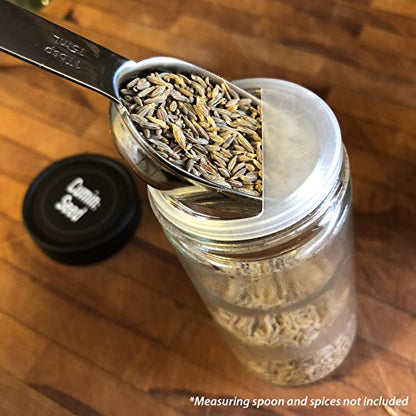 4" Glass Spice Jars 4 fluid ounces- 6 Pack - size: 4oz Jars