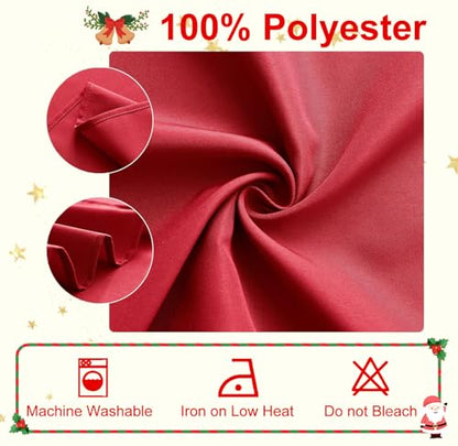 Cloth Napkins Set of 6, 18 x 18 Inch, Washable Red Dinner Napkins with Hemmed Edges for Restaurant, Wedding and Holiday - color: Red, size: 18" x 18" (Set of 6)