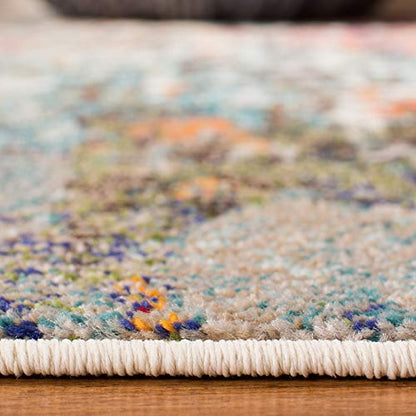 SAFAVIEH Madison Collection Runner Rug - 2'2" x 6', Grey & Blue, Modern Abstract Design, Non-Shedding & Easy Care, Ideal for High Traffic Areas in Living Room, Bedroom (MAD471F) - color: Grey/Blue, size: 2'2" x 6' (Runner)