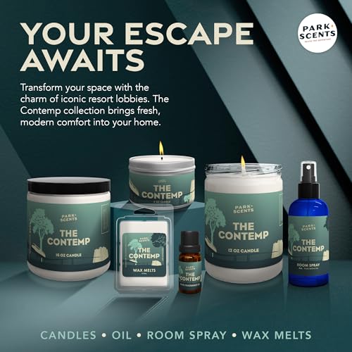 The Contemp – Theme Park Resort Hotel Inspired Luxury Candle Wax Melts – Clover Aloe Jasmine Wax Cubes – Vegan Soy Blend, Made in USA – Birthday Gifts for Women, Sister, Hostess (3 Pack)