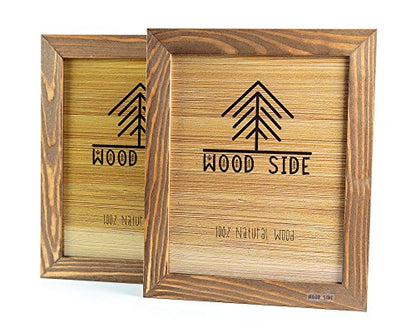 8.5 x 11 Wooden Rustic Picture Frames, Set of 2 for Diploma Documents Certificates, Wall Mount and Desktop - Natural Wood Photo Frame, Walnut - size: 8.5x11